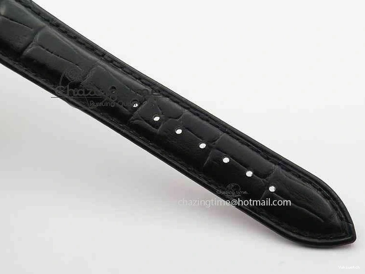 Black RG A3165 Dial Leather Date On Stick Best Edition Strap VF Cellini Markers Black 0708